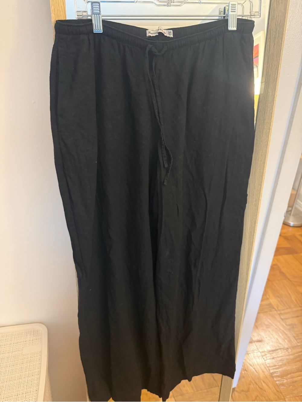 Abercrombie linen black trousers